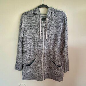 Athleta Grey Hooded Longline Jacket Size S